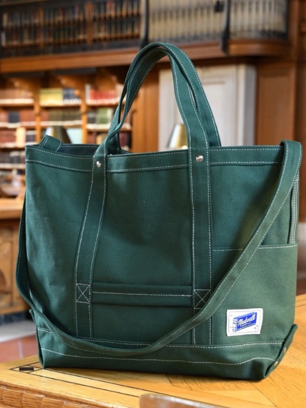 MADEWELL x NYPL Green Canvas tote MADEWELL NYPL tote bag